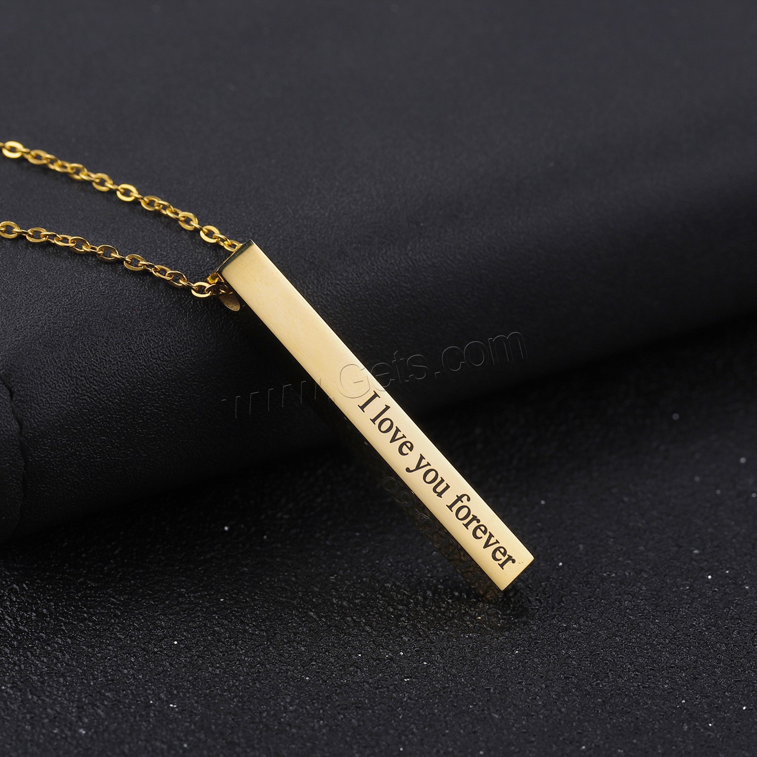 Stainless Steel Jewelry Necklace, 304 Stainless Steel, with 1.97inch extender chain, Vacuum Ion Plating, Each custom text must be less than 10 letters & fashion jewelry & Unisex, more colors for choice, Length:Approx 17.72 Inch, Sold By PC