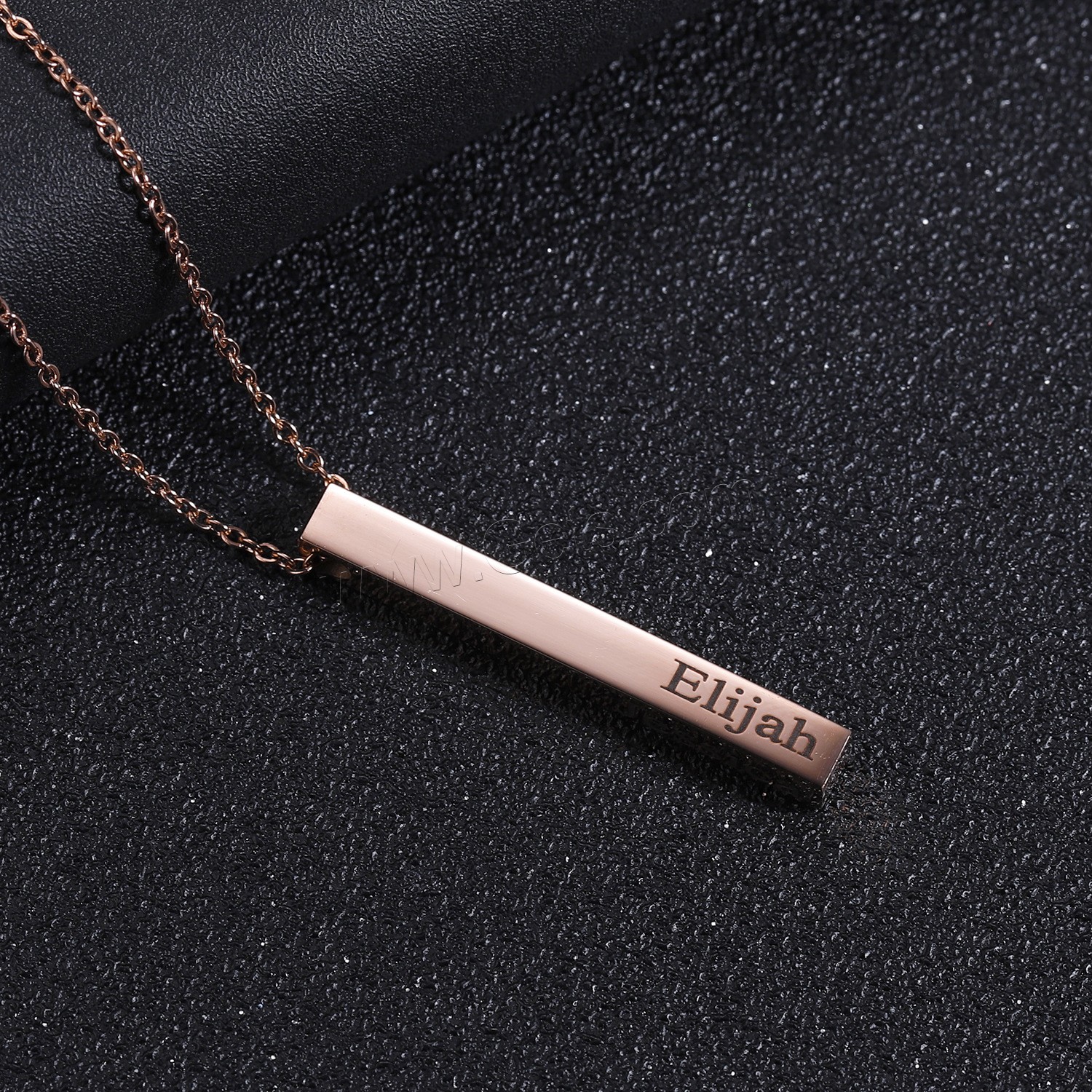 Stainless Steel Jewelry Necklace, 304 Stainless Steel, with 1.97inch extender chain, Vacuum Ion Plating, Each custom text must be less than 10 letters & fashion jewelry & Unisex, more colors for choice, Length:Approx 17.72 Inch, Sold By PC