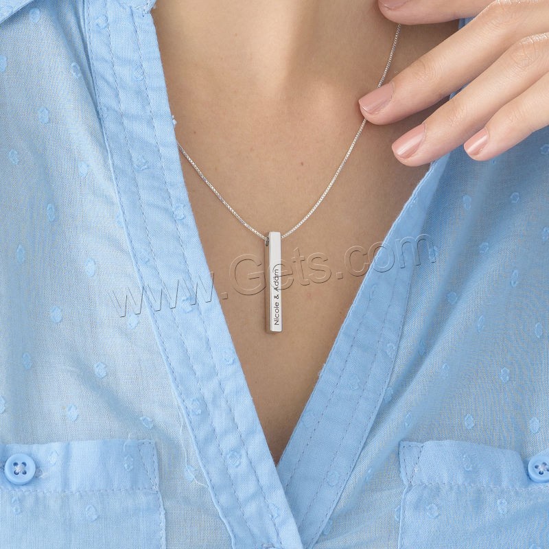 Stainless Steel Jewelry Necklace, 304 Stainless Steel, with 1.97inch extender chain, Vacuum Ion Plating, Each custom text must be less than 10 letters & fashion jewelry & Unisex, more colors for choice, Length:Approx 17.72 Inch, Sold By PC