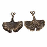 Zinc Alloy Leaf Pendants, Ginkgo Leaf, plated, vintage & Unisex 