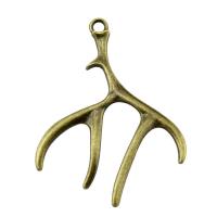 Zinc Alloy Jewelry Pendants, Antlers, plated, vintage & Unisex 