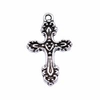 Zinc Alloy Jewelry Pendants, Cross, antique silver color plated, vintage & Unisex 