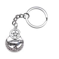 Zinc Alloy Key Clasp, antique silver color plated, vintage & Unisex 