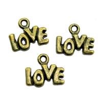 Zinc Alloy Jewelry Pendants, Letter, plated, vintage & Unisex 