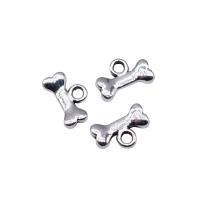 Zinc Alloy Jewelry Pendants, Dog Bone, plated, silver color 