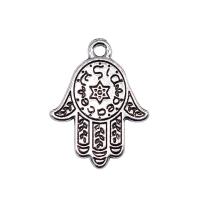 Zinc Alloy Hand Pendants, plated, silver color 