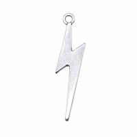 Zinc Alloy Jewelry Pendants, Lightning Symbol, plated, silver color 