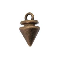 Zinc Alloy Jewelry Pendants, Conical, plated, antique gold color 