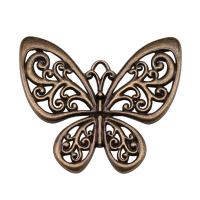 Zinc Alloy Animal Pendants, Butterfly, plated, vintage & Unisex & hollow 