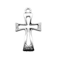 Zinc Alloy Cross Pendants, antique silver color plated, vintage & Unisex 