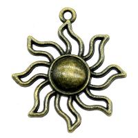 Zinc Alloy Jewelry Pendants, Sun, plated, vintage & Unisex 