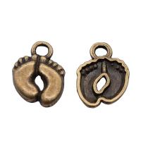 Zinc Alloy Jewelry Pendants, Foot, plated, vintage & Unisex 