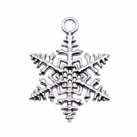 Zinc Alloy Jewelry Pendants, Snowflake, antique silver color plated, vintage & Unisex 