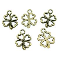 Zinc Alloy Clover Pendant, Four Leaf Clover, plated, vintage & Unisex 