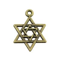 Zinc Alloy Jewelry Pendants, Hexagram, plated, vintage & Unisex & hollow 22mm 