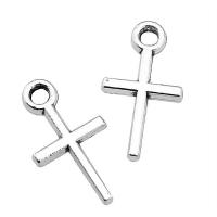 Zinc Alloy Cross Pendants, antique silver color plated, vintage & Unisex 