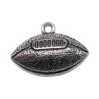 Zinc Alloy Jewelry Pendants, Rugby Ball, antique silver color plated, vintage & Unisex 