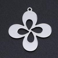 Edelstahl Blume Anhänger, 201 Edelstahl, Vakuum-Ionen-Beschichtung, Modeschmuck & DIY & unisex, keine, 27x25mm, 5PCs/Tasche, verkauft von Tasche