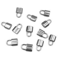 Stainless Steel Pendants, 304 Stainless Steel, Lock, Vacuum Plating, DIY 