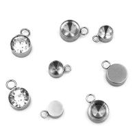 Stainless Steel Pendant Setting, 304 Stainless Steel, Vacuum Plating, DIY 