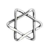 Zinc Alloy Jewelry Pendants, Hexagram, plated, silver color 