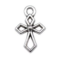 Zinc Alloy Cross Pendants, plated, silver color 