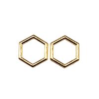 Zinc Alloy Linking Ring, Hexagon, plated 