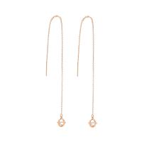 Cubic Zirconia Micro Pave Brass Earring, micro pave cubic zirconia & for woman, golden 