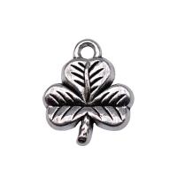 Zinc Alloy Clover Pendant, Three Leaf Clover, antique silver color plated, vintage & Unisex 