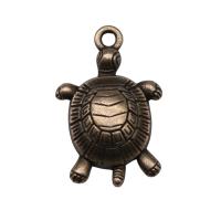 Zinc Alloy Animal Pendants, Turtle, antique bronze color plated, vintage & Unisex 