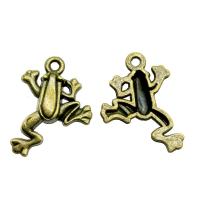 Zinc Alloy Animal Pendants, Frog, plated, vintage & Unisex 