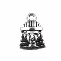 Zinc Alloy Jewelry Pendants, Egyptian Pharaoh, antique silver color plated, vintage & Unisex 