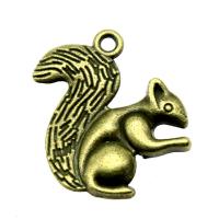 Zinc Alloy Animal Pendants, Squirrel, plated, vintage & Unisex 