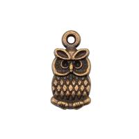 Zinc Alloy Animal Pendants, Owl, plated, vintage & Unisex 