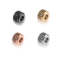 Cubic Zirconia Micro Pave Brass Beads, Round, plated, DIY & micro pave cubic zirconia 