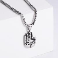 Stainless Steel Jewelry Necklace, 304 Stainless Steel, Hand, Vacuum Ion Plating, vintage & fashion jewelry & for man cm 