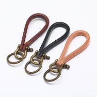 PU Leather Key Clasp, with Iron & Zinc Alloy, durable & Unisex 