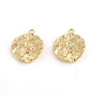 Cubic Zirconia Brass Pendants, with Cubic Zirconia, Unisex, golden 