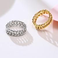 Titan Stahl Fingerring, Titanstahl, Vakuum-Ionen-Beschichtung, Modeschmuck & verschiedene Größen vorhanden & für Frau, keine, 6mm, verkauft von PC