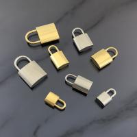 Stainless Steel Pendants, 304 Stainless Steel, Lock, Vacuum Plating, DIY 