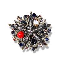 Zinc Alloy Jewelry Brooch, with Plastic Pearl, plated, Unisex & with rhinestone 