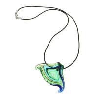 Collier en Murano bijoux, chalumeau, avec corde de cire, bijoux de mode & pour femme, Couleur aléatoire .5 pouce, Vendu par PC