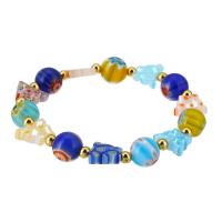 Pulseras de cristal de Murano, con aleación de zinc, Joyería & para mujer, multicolor, longitud:7 Inch, Vendido por Sarta