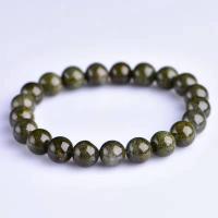 Green Phantom Quartz Bracelet, Round, Unisex green cm 