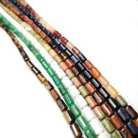 Mixed Gemstone Beads, Natural Stone, Column, DIY Approx 