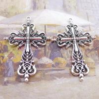 Zinc Alloy Cross Pendants, silver color plated, fashion jewelry, silver color 