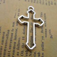 Zinc Alloy Cross Pendants, silver color plated, fashion jewelry, silver color 