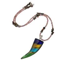 Collier en Murano bijoux, chalumeau, avec Seedbead & cordon de polyester & alliage de zinc, envoyé au hasard & bijoux de mode & pour femme, Couleur aléatoire pouce, Vendu par PC