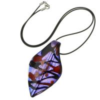 Collier en Murano bijoux, chalumeau, avec corde de cire, bijoux de mode & pour femme, violet pouce, Vendu par PC