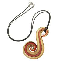 Collier en Murano bijoux, chalumeau, avec corde de cire, envoyé au hasard & bijoux de mode & pour femme, Couleur aléatoire .5 pouce, Vendu par PC